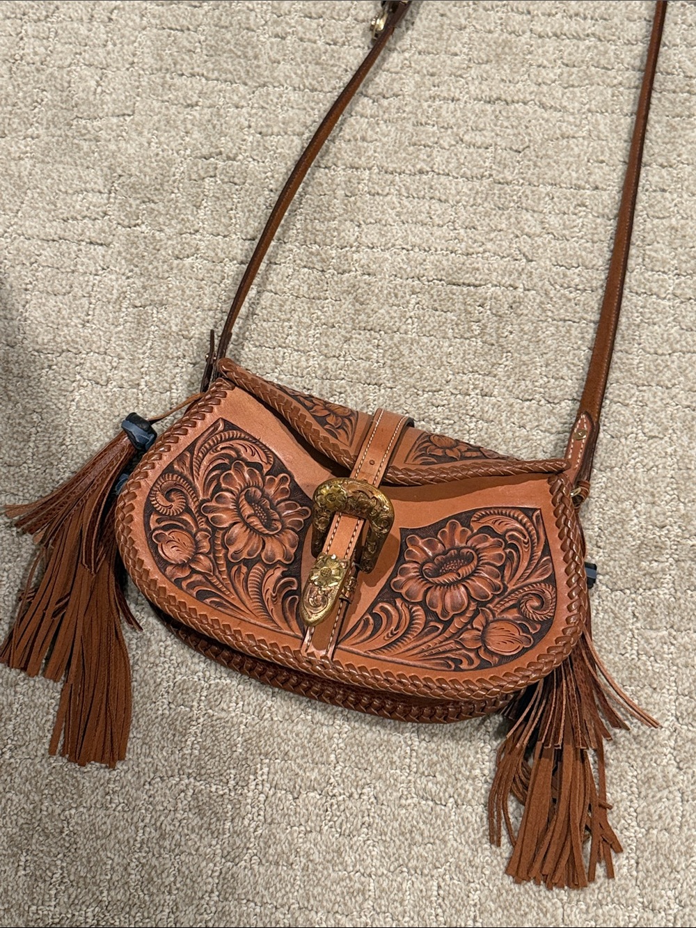 Custom leather purse